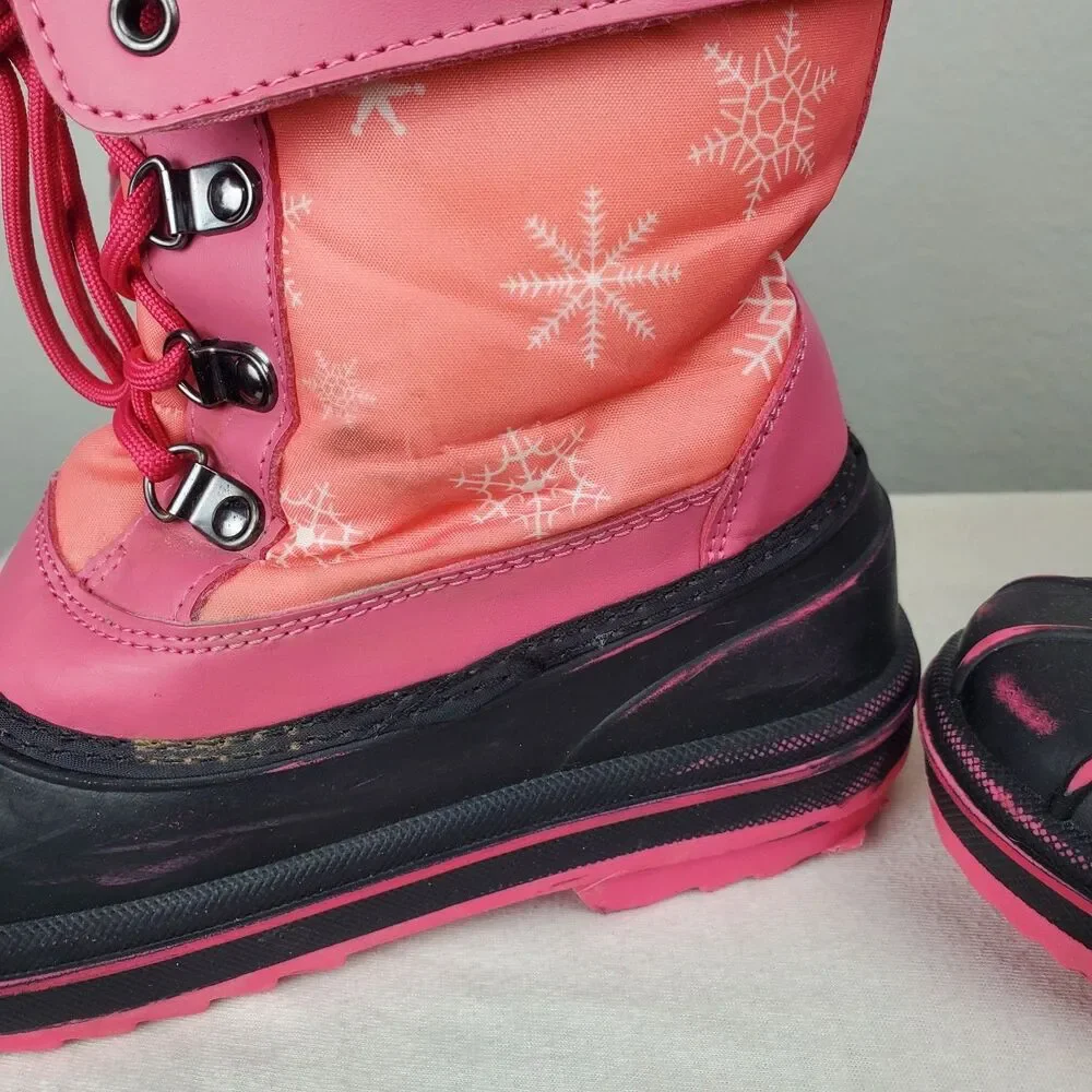 Michansha Girl's Size 3 Snow Boots Faux Fur